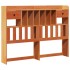 Cama con estantería sin colchón madera maciza marrón 140x190