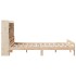 Cama con estantería sin colchón madera maciza de pino