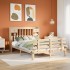Cama con estantería sin colchón madera maciza de pino