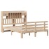 Cama con estantería sin colchón madera maciza de pino