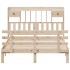 Cama con estantería sin colchón madera maciza de pino