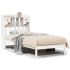 Cama con estantería sin colchón madera maciza blanca 100x200