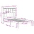 Cama con estantería sin colchón madera maciza blanca 100x200