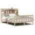 Cama con estantería sin colchón madera maciza de pino