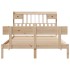 Cama con estantería sin colchón madera maciza de pino