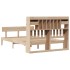 Cama con estantería sin colchón madera maciza de pino