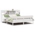 Cama con estantería sin colchón madera maciza blanca 180x200