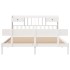 Cama con estantería sin colchón madera maciza blanca 180x200