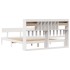 Cama con estantería sin colchón madera maciza blanca 180x200