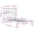Cama con estantería sin colchón madera maciza marrón 90x190