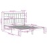 Cama con estantería sin colchón madera maciza marrón 140x190