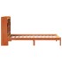 Cama con estantería sin colchón madera maciza marrón 100x200