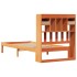 Cama con estantería sin colchón madera maciza marrón 100x200