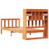 Cama con estantería sin colchón madera maciza marrón 75x190