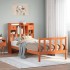 Sofá con estantería sin colchón madera maciza marrón 90x200