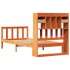 Sofá con estantería sin colchón madera maciza marrón 90x200