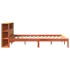 Cama con estantería sin colchón madera maciza marrón 120x190
