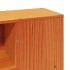 Cama con estantería sin colchón madera maciza marrón 120x190