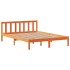 Cama con estantería sin colchón madera maciza marrón