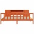 Cama con estantería sin colchón madera maciza marrón 200x200