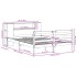 Cama con estantería sin colchón madera maciza marrón 120x190