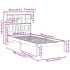 Cama con estantería sin colchón madera maciza de pino 90x190
