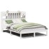 Cama con estantería sin colchón madera maciza blanca 160x200