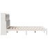 Cama con estantería sin colchón madera maciza blanca 160x200