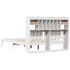 Cama con estantería sin colchón madera maciza blanca 160x200