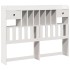Cama con estantería sin colchón madera maciza blanca 160x200