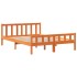 Cama con estantería sin colchón madera maciza marrón 160x200