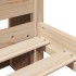 Cama con estantería sin colchón madera maciza de pino