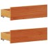Cama con estantería sin colchón madera maciza marrón 75x190