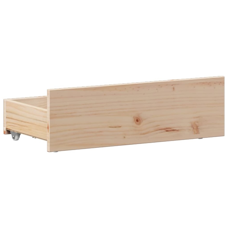 Cama con estantería sin colchón madera maciza de pino 75x190