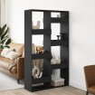 Separador de ambientes madera ingeniería negro 100x33x175 cm