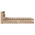 Cama con estantería sin colchón madera maciza de pino 75x190