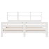 Estructura de cama sin colchón madera maciza blanca 200x200