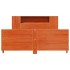 Estructura de cama sin colchón madera maciza marrón 120x190