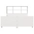 Cama con estantería sin colchón madera maciza blanca 150x200