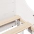 Cama con estantería sin colchón madera maciza blanca 150x200