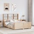 Cama con estantería sin colchón madera maciza 140x200