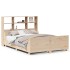 Cama con estantería sin colchón madera maciza 140x200