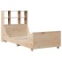 Cama con estantería sin colchón madera maciza 100x200