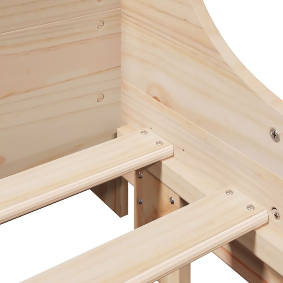 Cama con estantería sin colchón madera maciza 100x200