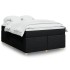Cama box spring con colchón tela negro 160x200