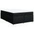 Cama box spring con colchón tela negro 160x200