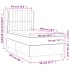 Cama box spring con colchón terciopelo azul oscuro 90x200