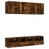 Muebles de TV de pared 5 pzas madera ingeniería roble