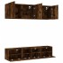 Muebles de TV de pared 5 pzas madera ingeniería roble