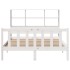 Cama con estantería sin colchón madera maciza blanca 150x200